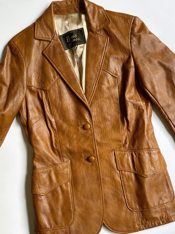 David James Brown Leather Tailored Jacket - Donny Know